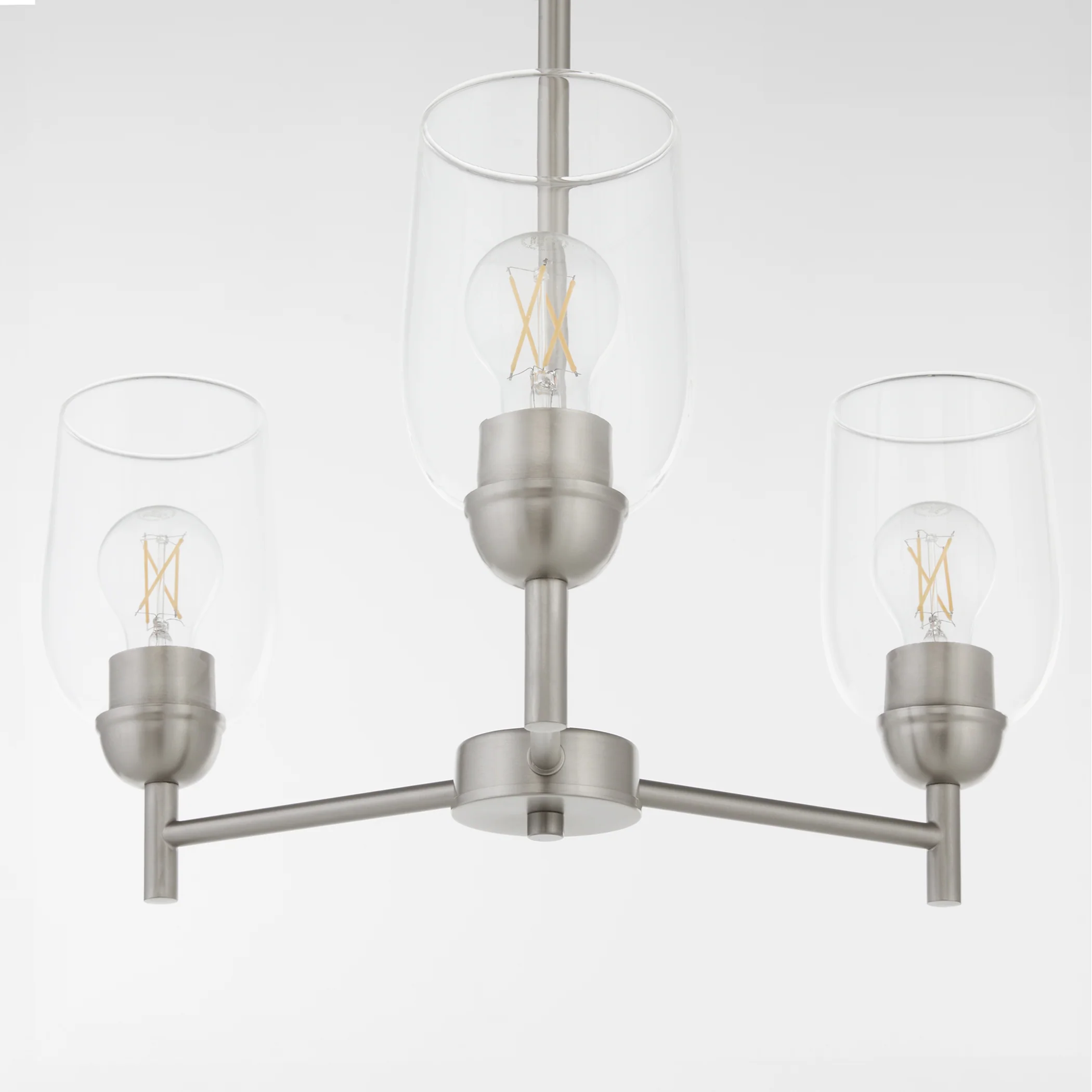 Wallinger 3-light Chandelier Satin Nickel - Image 4