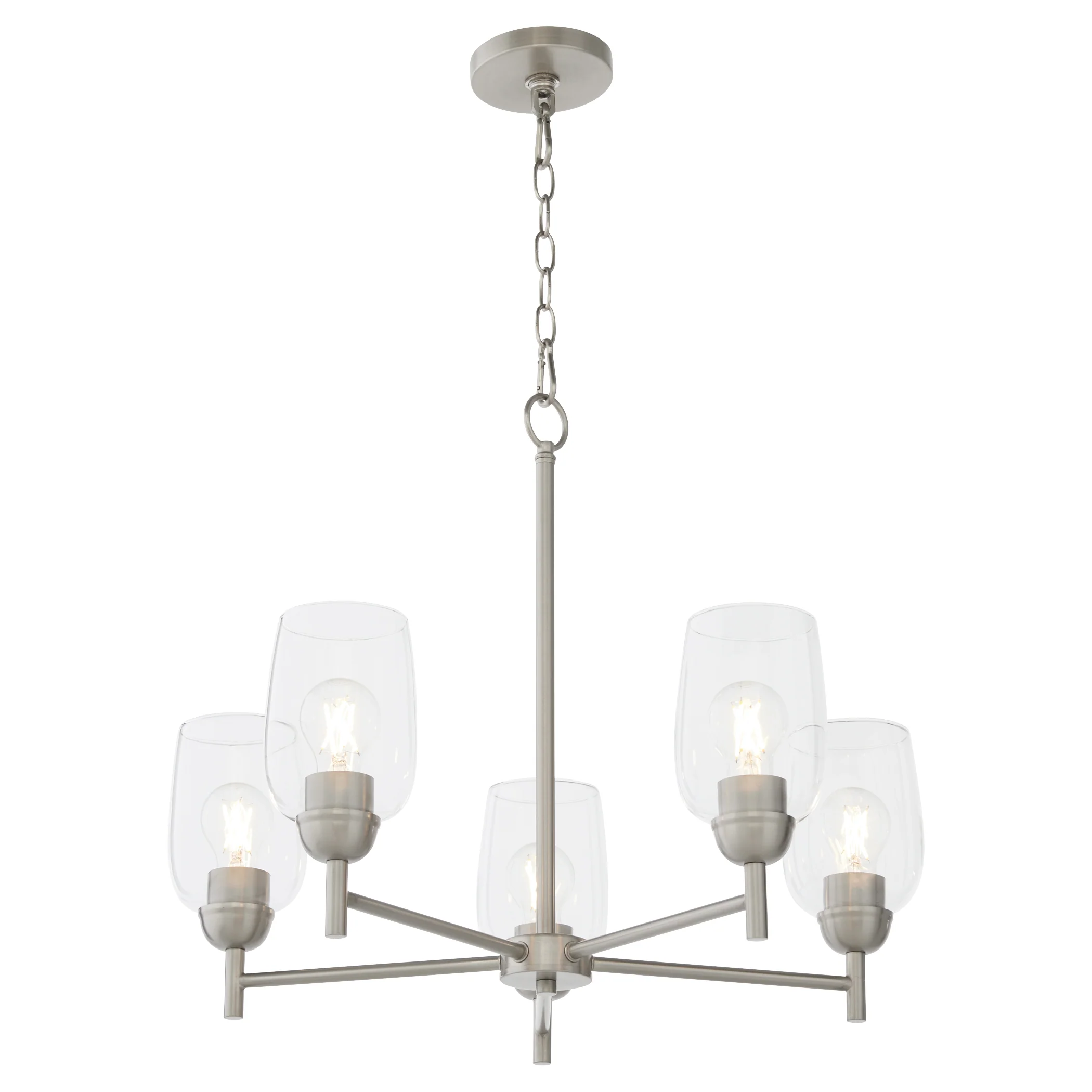 Wallinger 5-light Chandelier Satin Nickel - Image 2
