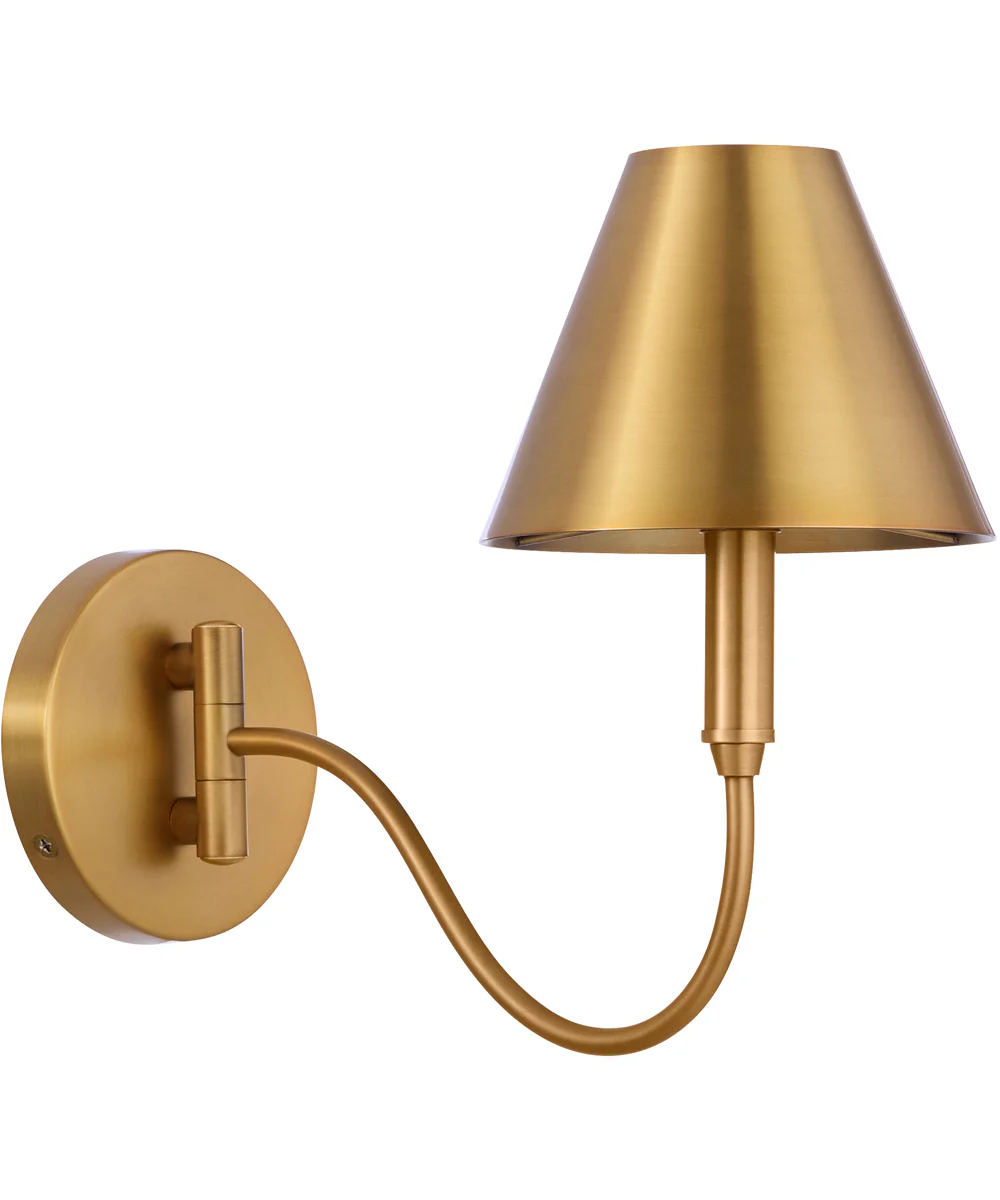 Waltz 1-light Wall Mount Light Fixture Brushed Brass