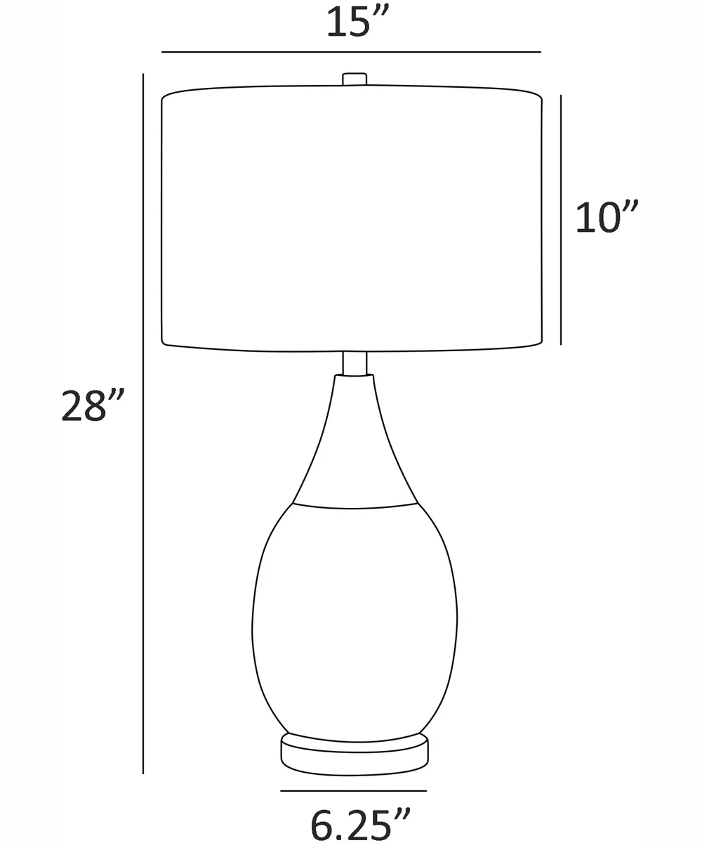 Ramona 1-Light Table Lamp D.Walnut Finished/Grey Fabric Shade - Image 4
