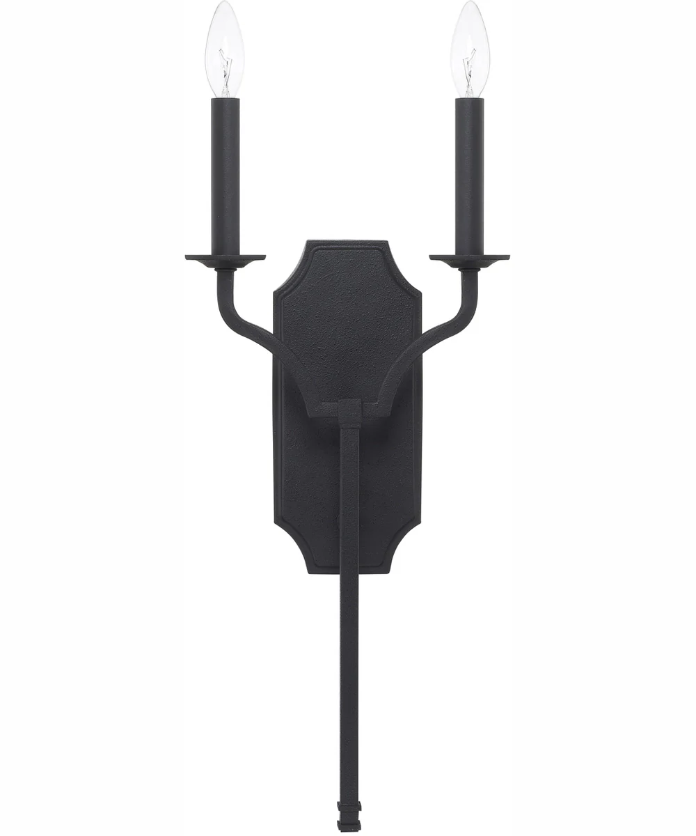 Ravenwood 2-Light Sconce Black Iron