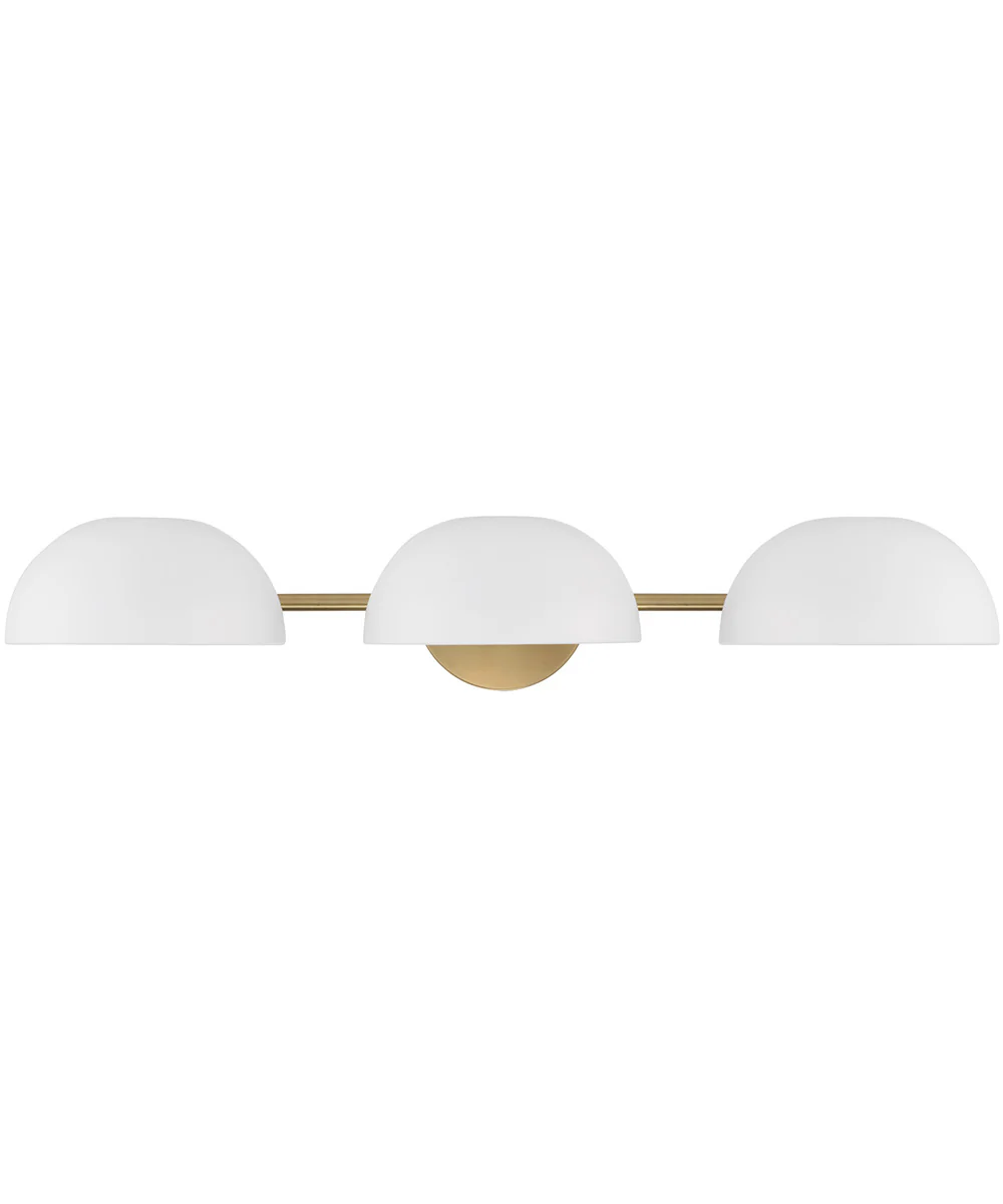 Reece 3-Light Vanity Aged Brass and White - Image 4