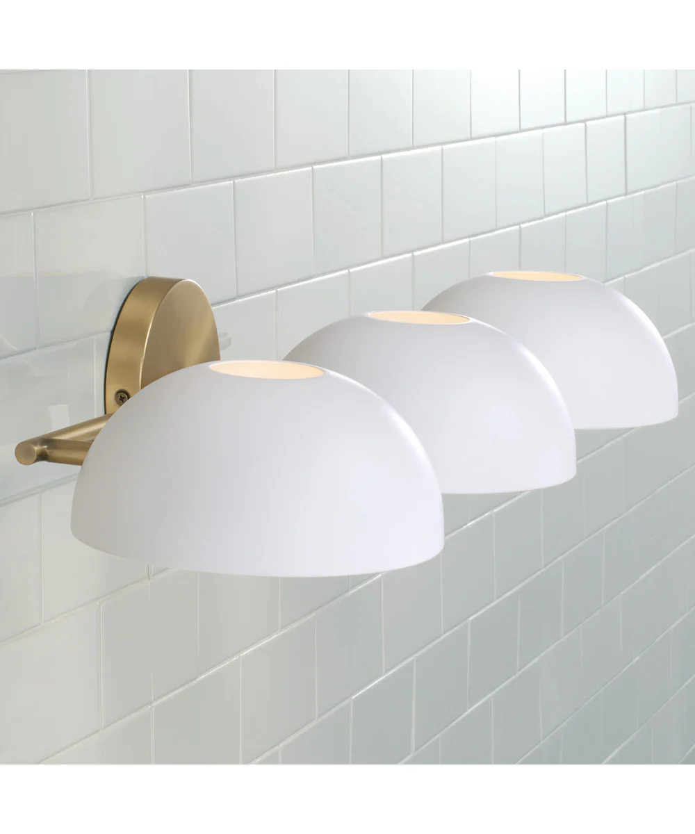 Reece 3-Light Vanity Aged Brass and White - Image 5
