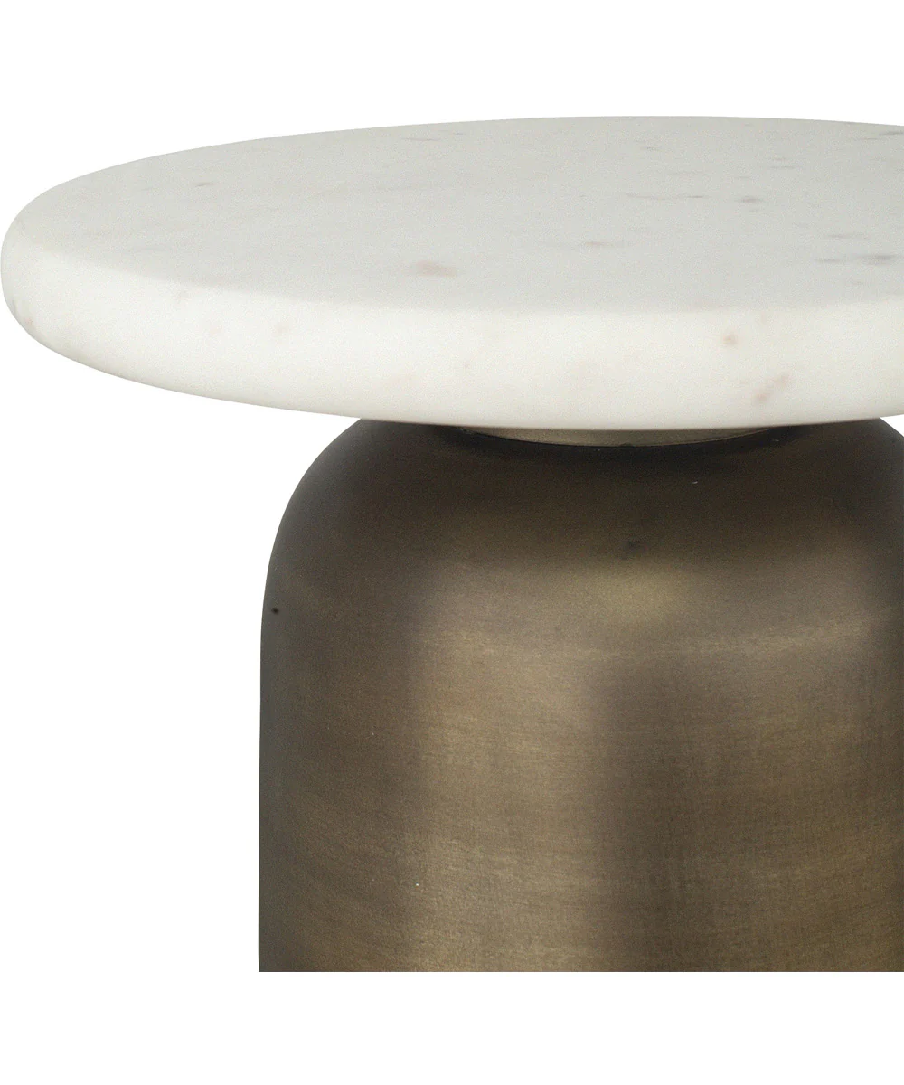 Reiss Marble & Brass Drink Table - Image 2
