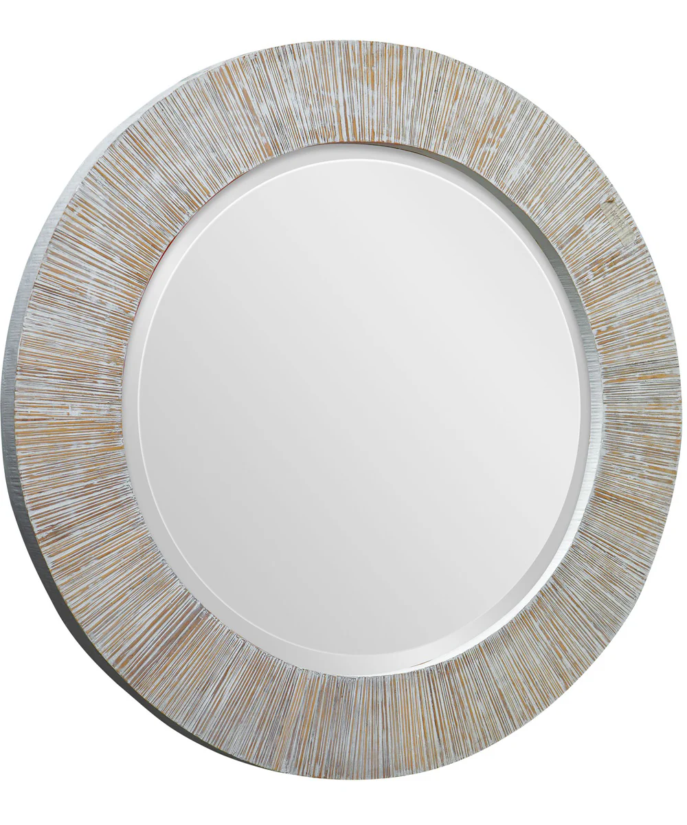 Repose Whitewash Round Mirror - Image 3