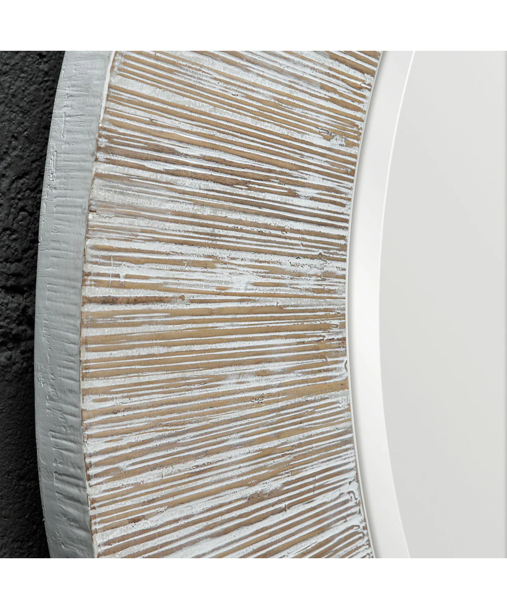 Repose Whitewash Round Mirror - Image 4
