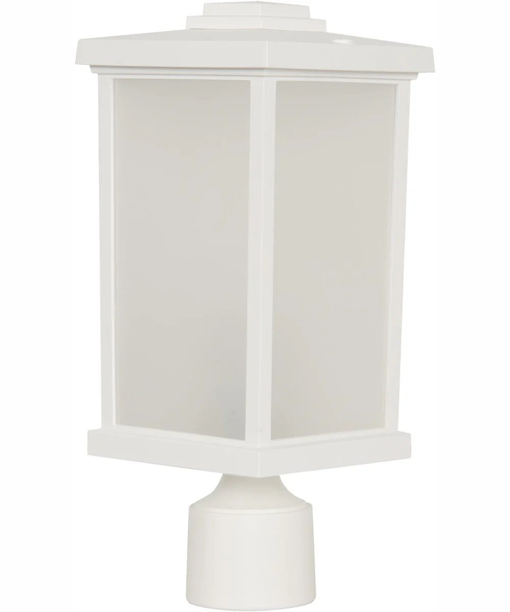 Resilience Lanterns 1-Light Outdoor Post Mount Matte White