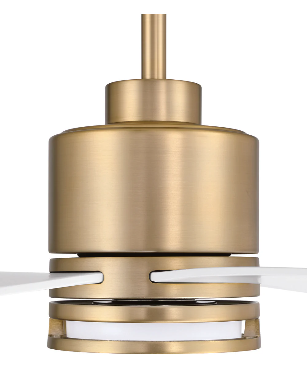 Rhett 52" 4-Blade Indoor/Outdoor Ceiling Fan Damp Rated 1-Light Fan Satin Brass - Image 4