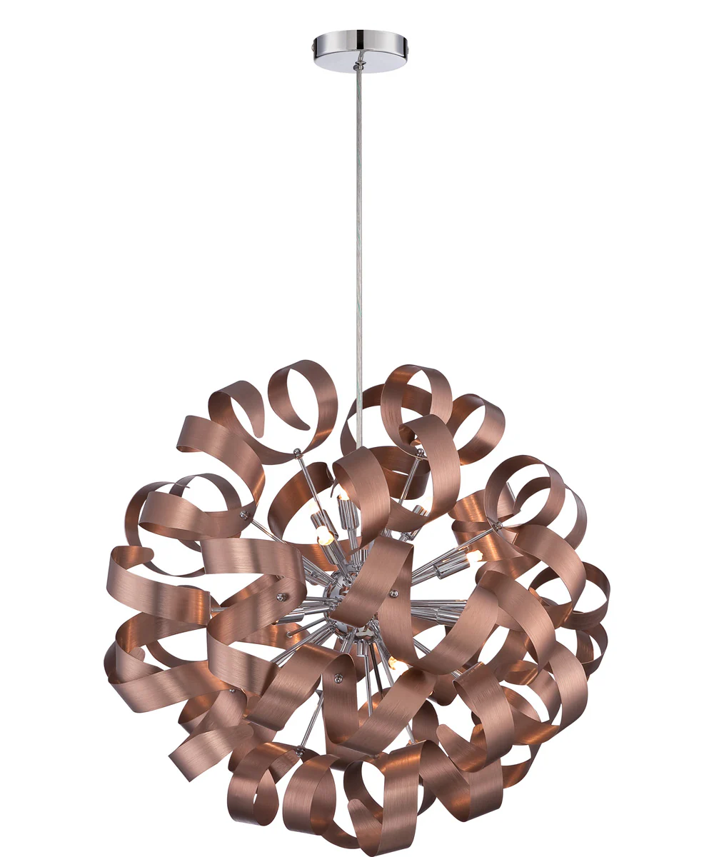 Ribbons 12-light Pendant Satin Copper - Image 2