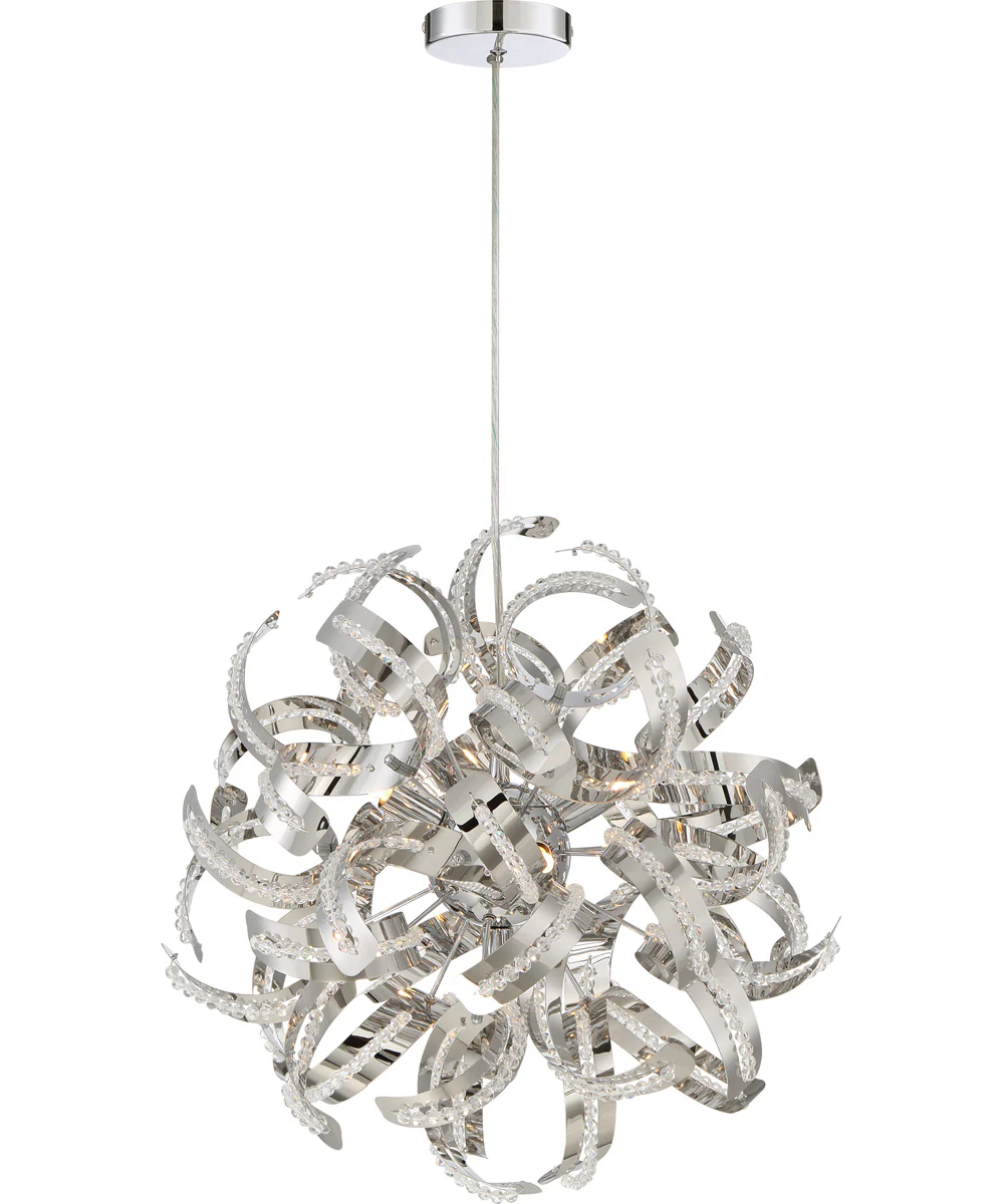 Ribbons 5-light Pendant Crystal Chrome - Image 2