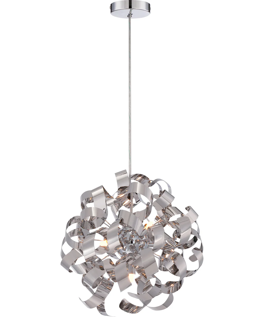 Ribbons 5-light Pendant Polished Chrome - Image 2
