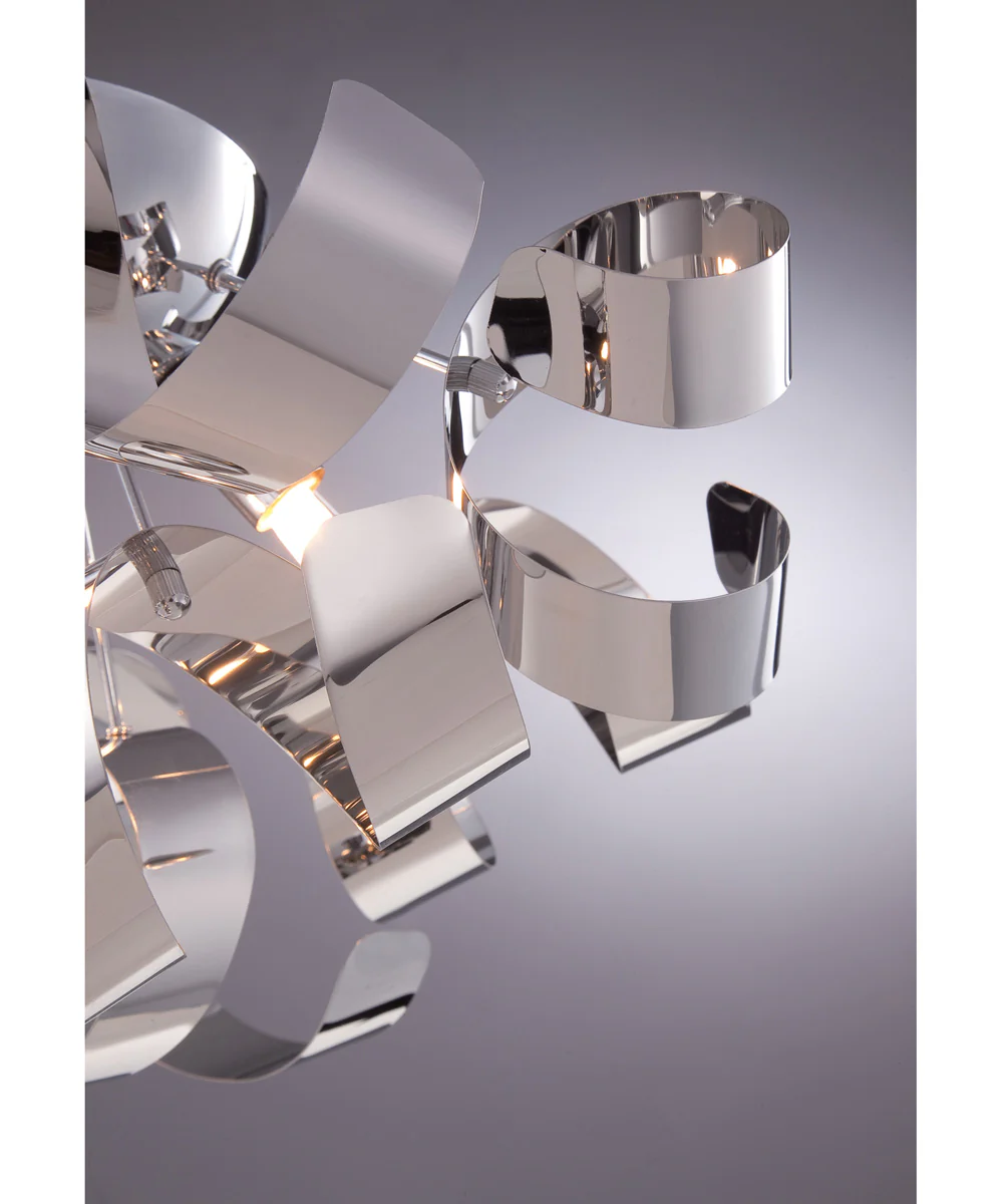 Ribbons 5-light Pendant Polished Chrome - Image 6