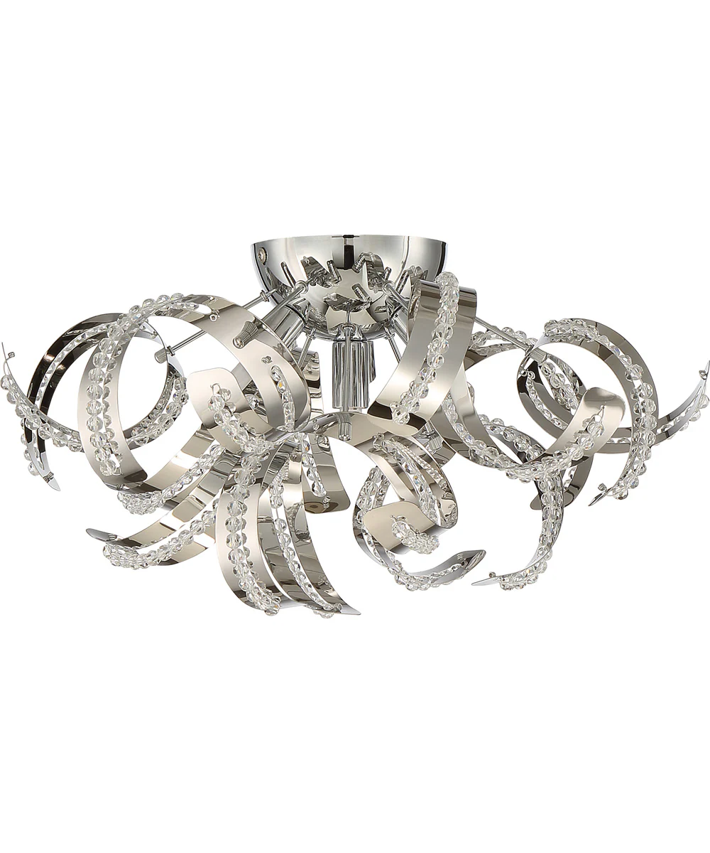 Ribbons Large 4-light Flush Mount Crystal Chrome - Image 3