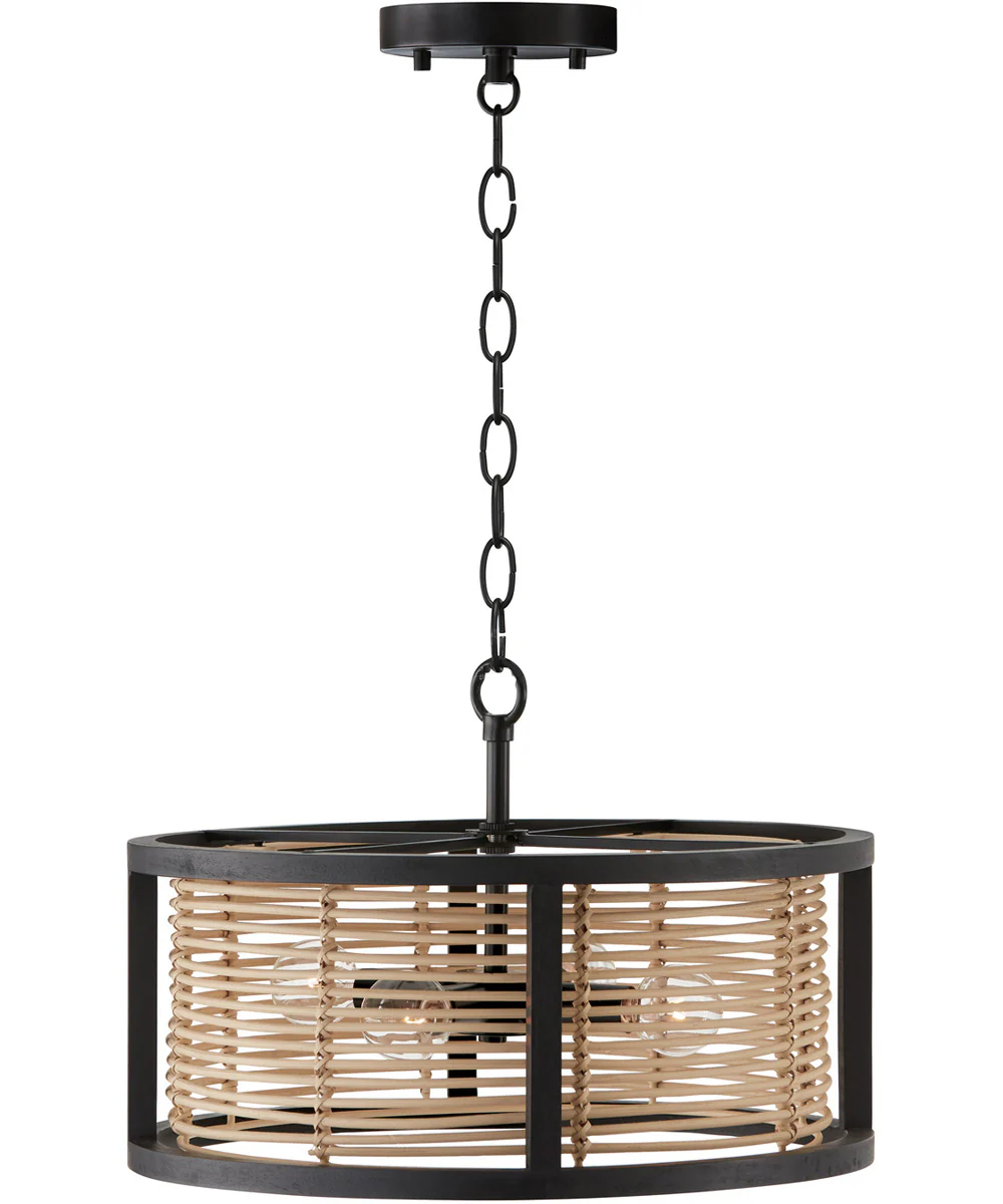 Rico 4-Light Dual-Mount Semi-Flush/Pendant Mount In Flat Black - Image 5