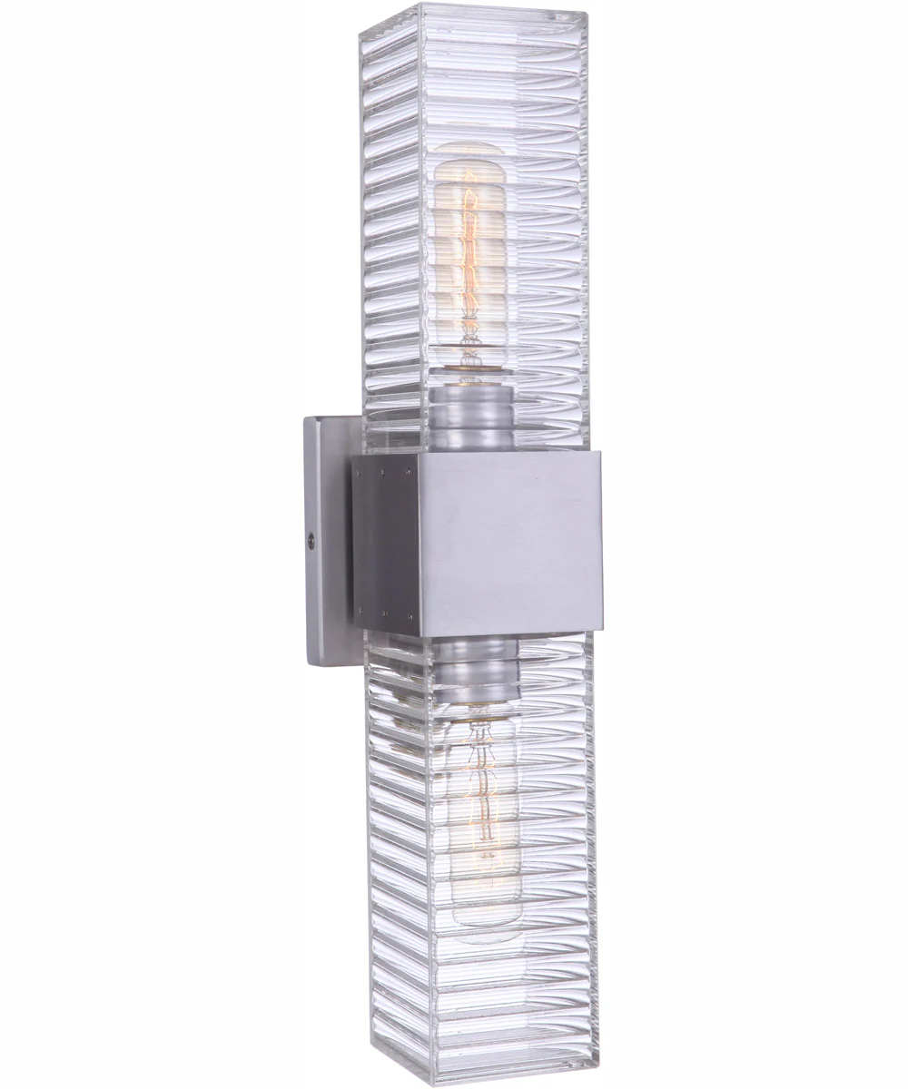 Ridge 2-Light Wall Sconce Satin Aluminum - Image 2