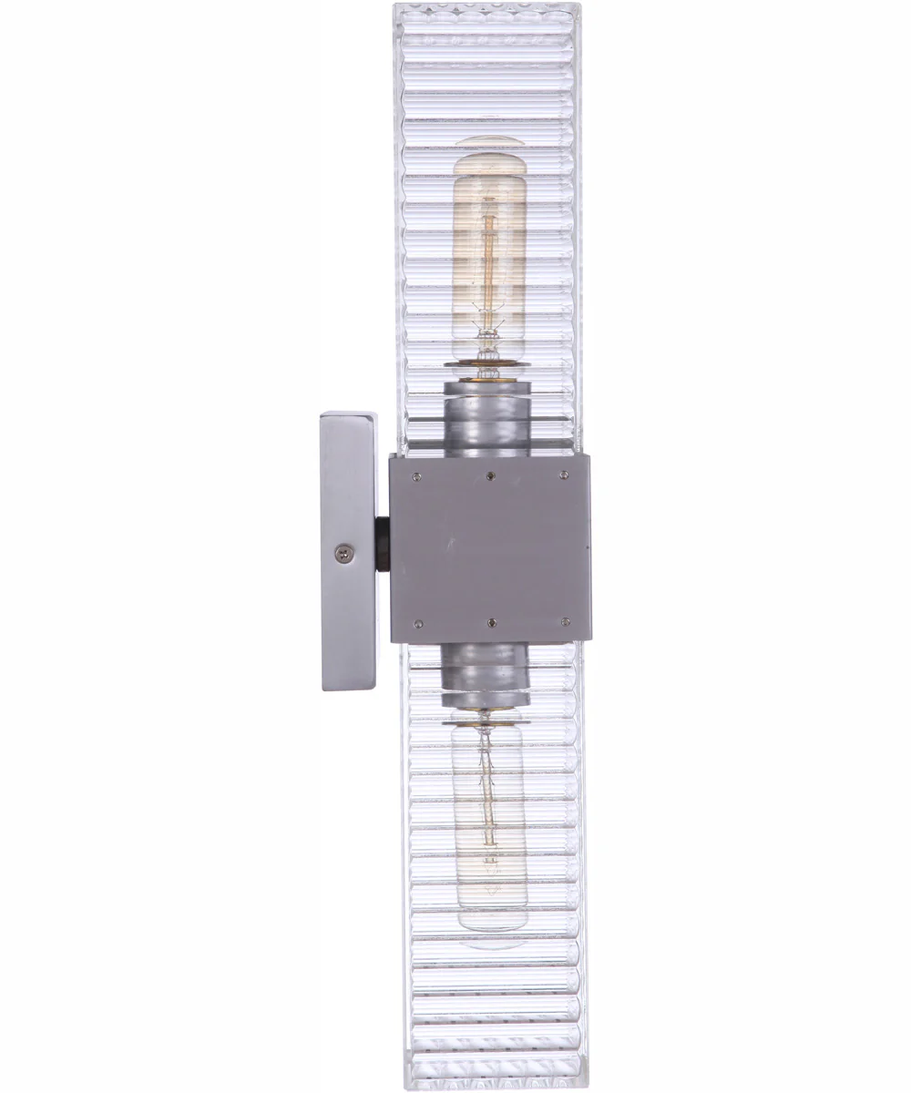 Ridge 2-Light Wall Sconce Satin Aluminum - Image 6
