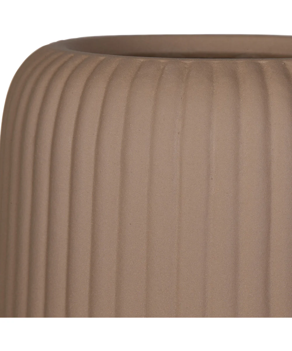 Ridge Light Brown Vases, Set of 2 - Image 3