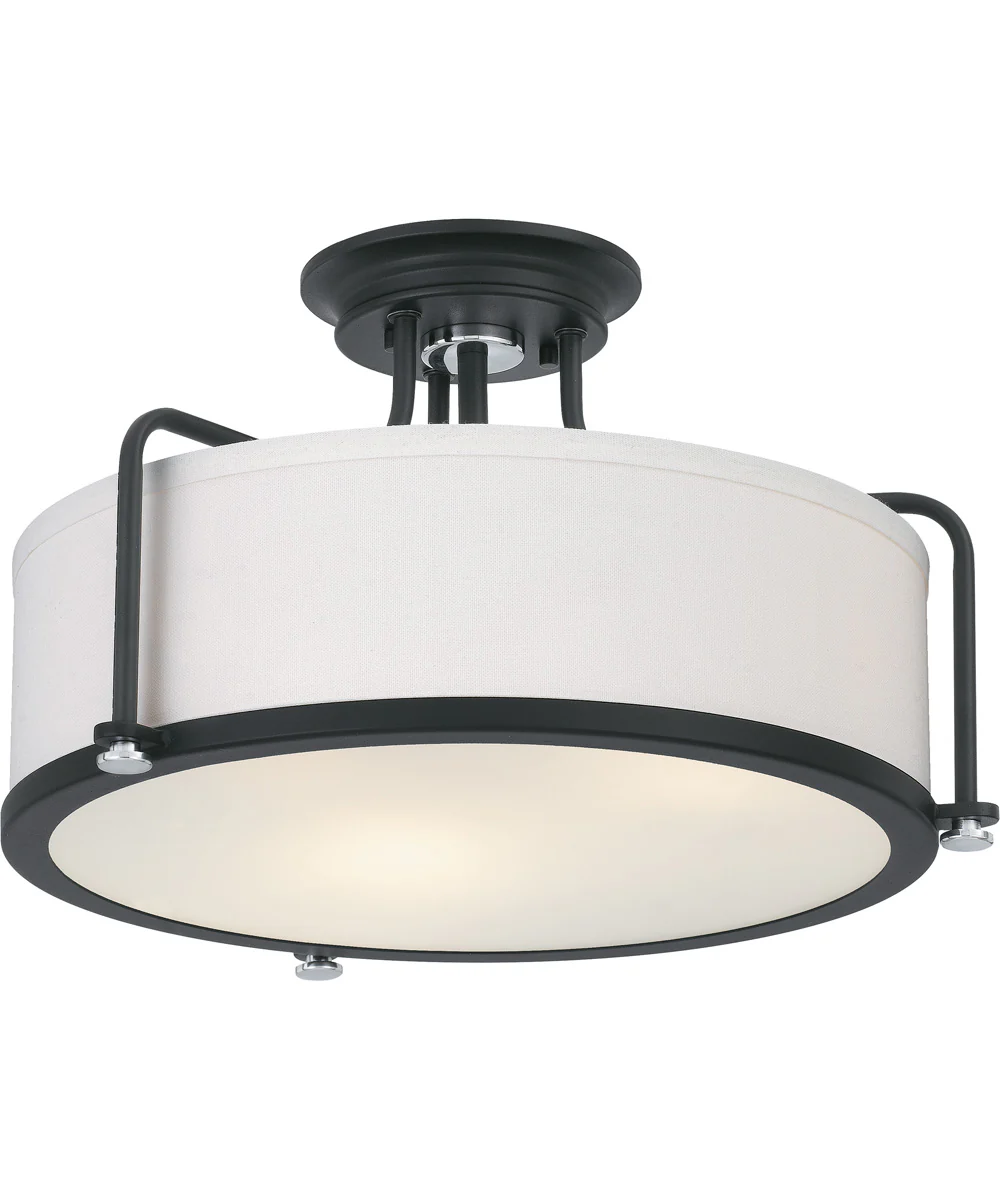 Rigel 3-light Semi Flush Mount Earth Black - Image 5