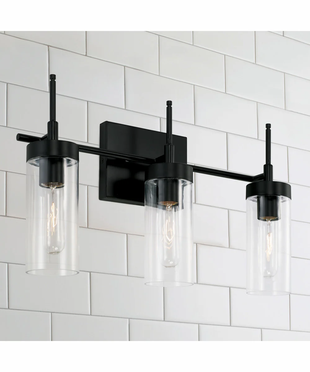 Riley 3-Light Vanity Matte Black - Image 2