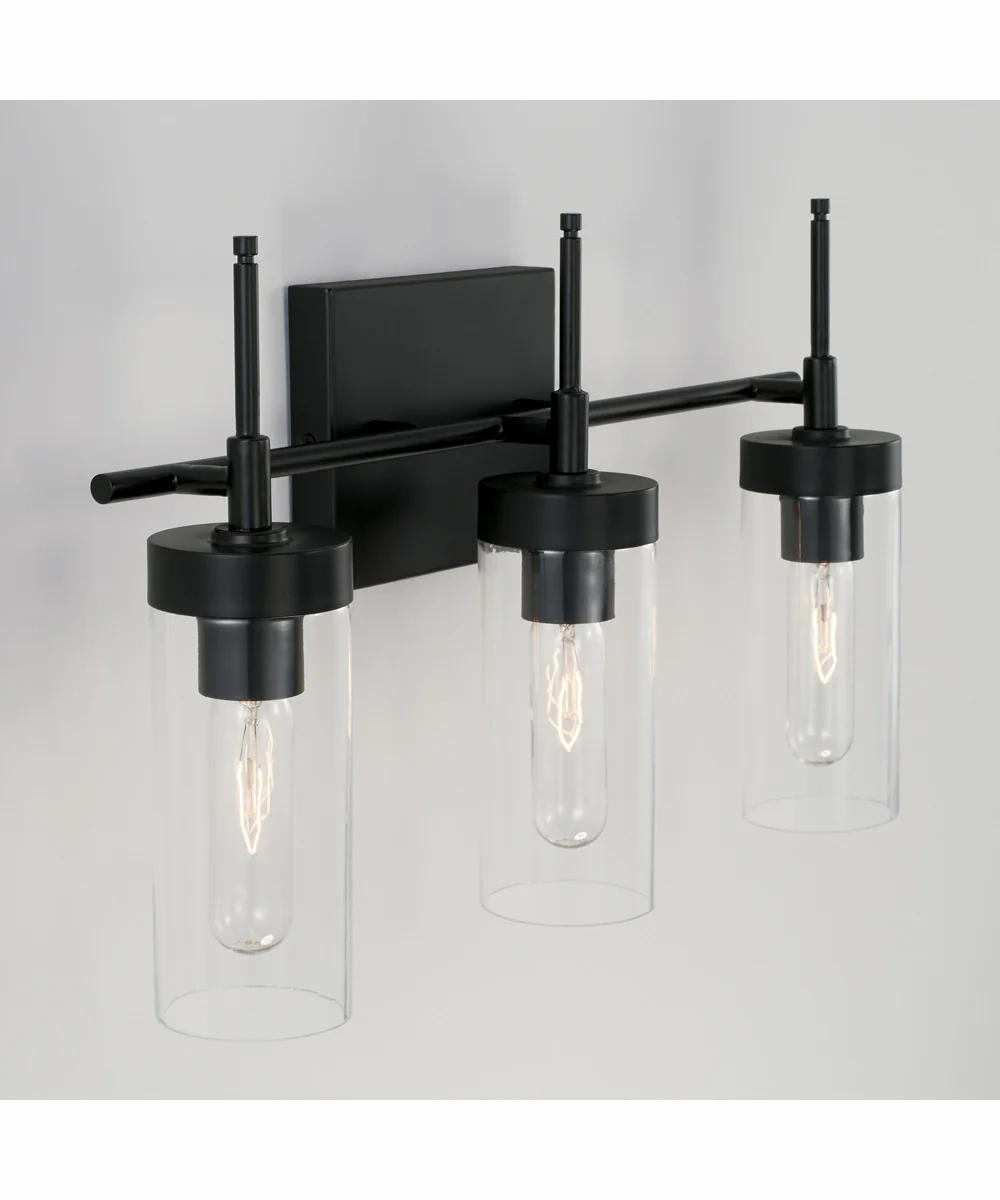 Riley 3-Light Vanity Matte Black - Image 3