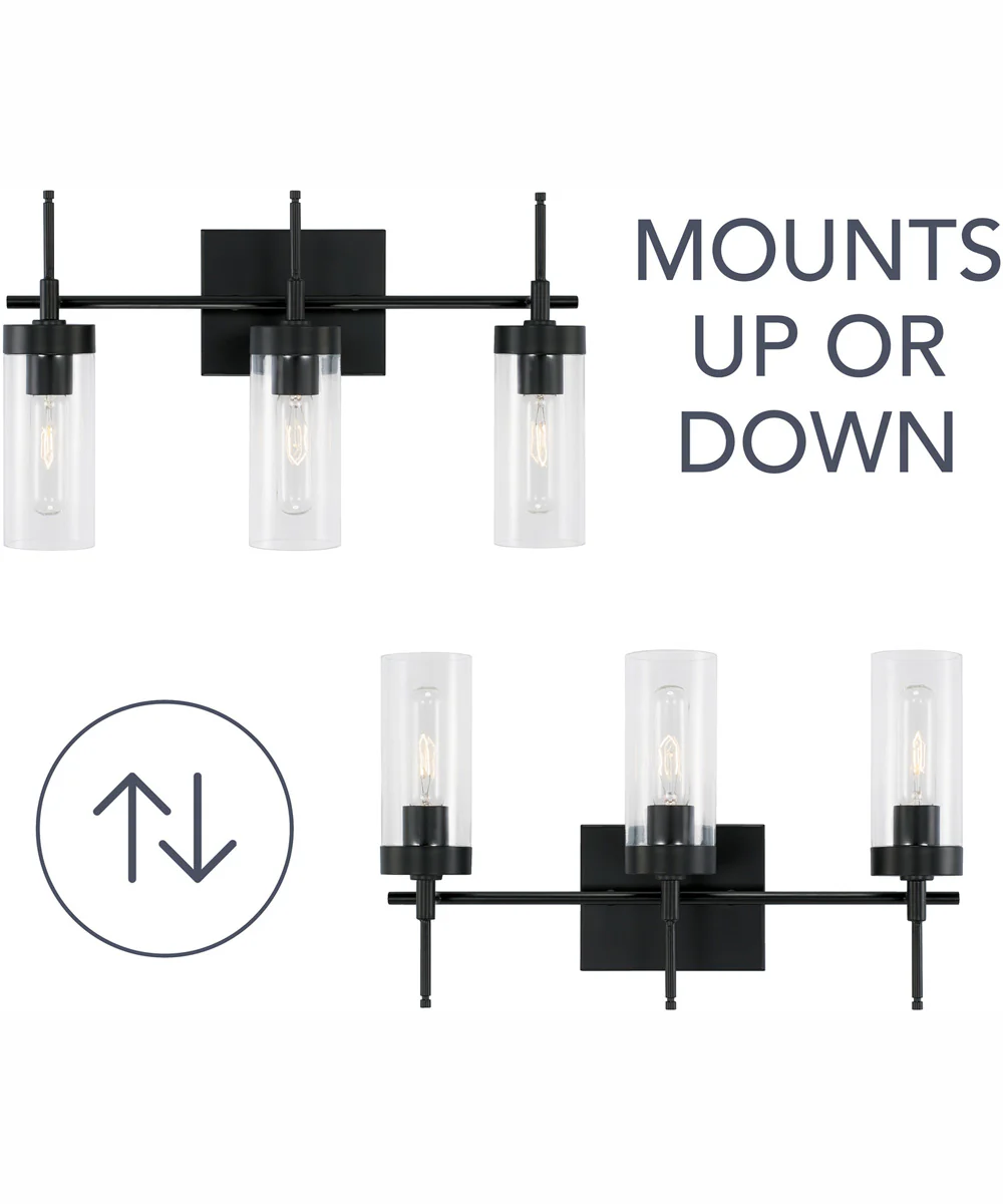 Riley 3-Light Vanity Matte Black - Image 5