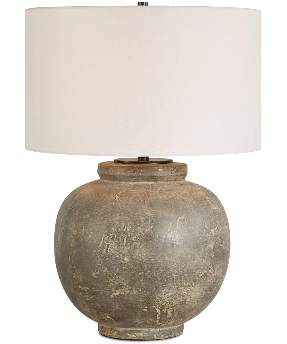 Rock Of Ages Rust Brown Table Lamp