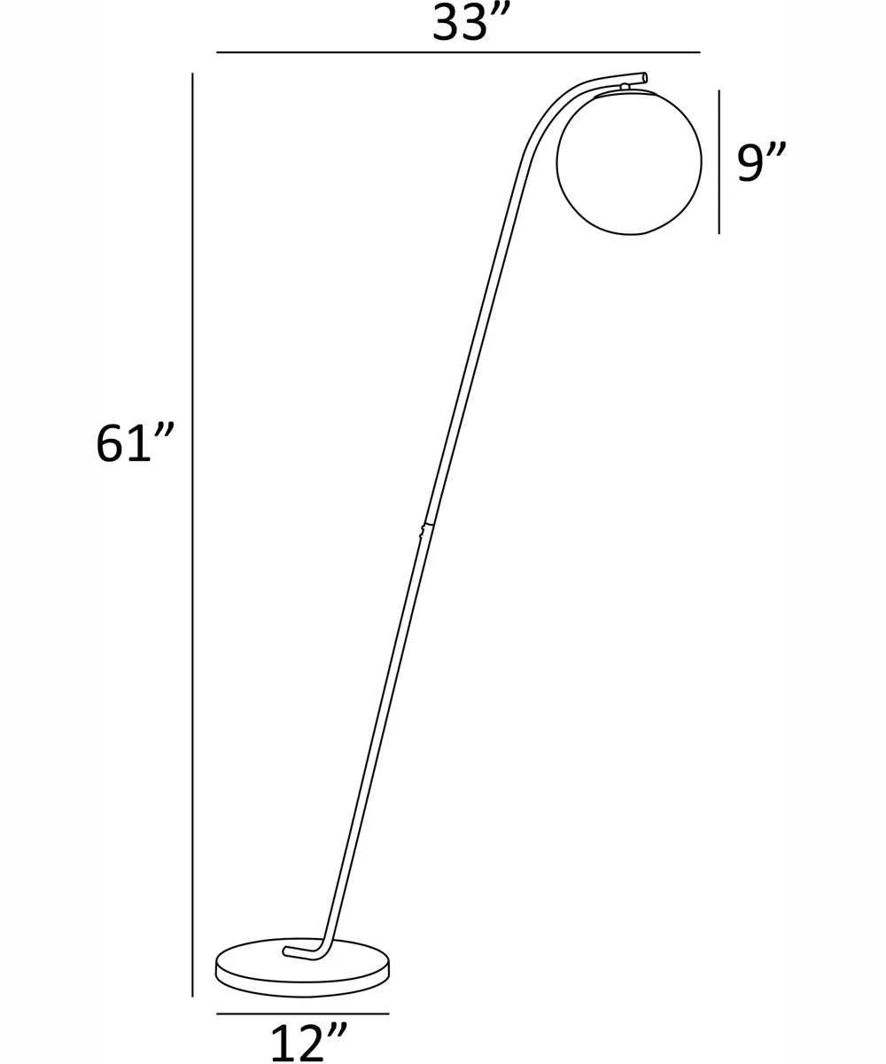 Roden 1-Light Floor Lamp Gold/Frost Glass Shade - Image 4