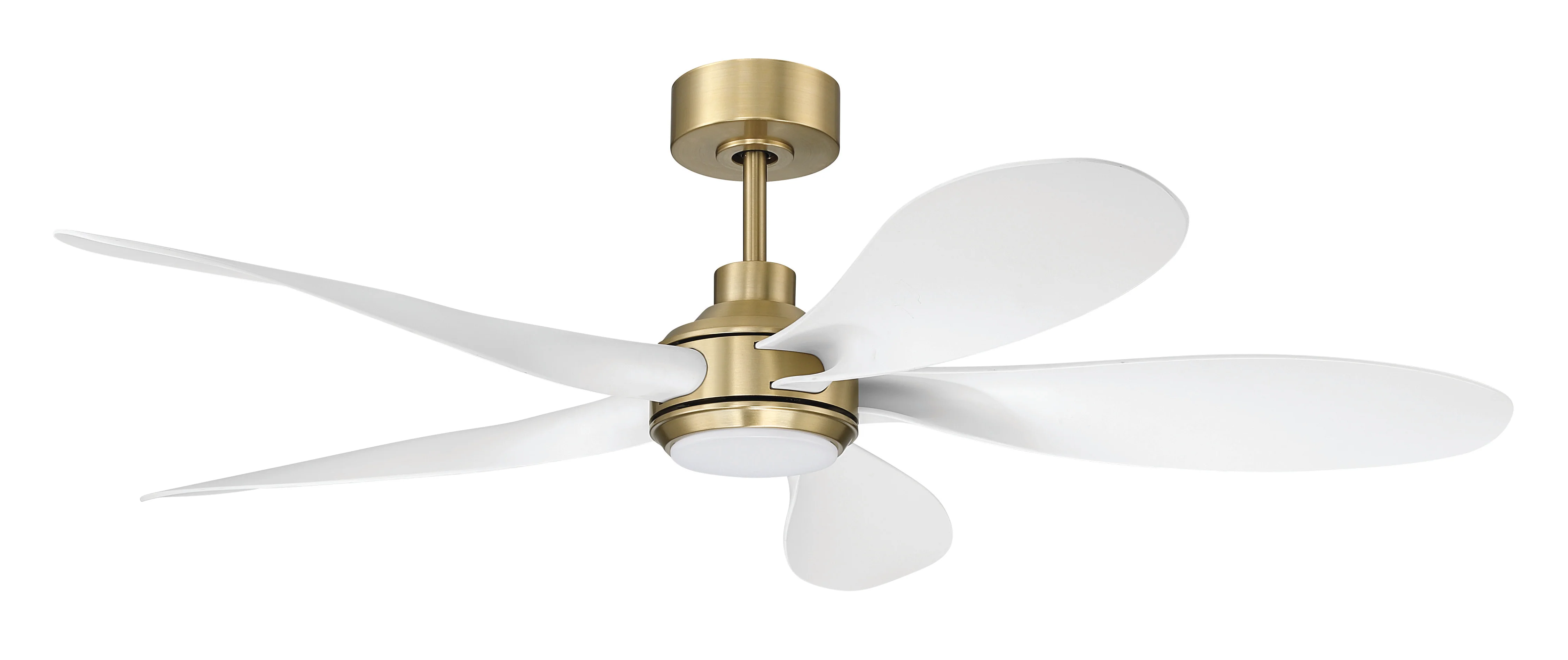 Rosalie 52" 5-Blade Indoor ceiling Fan 1-Light Fan Satin Brass