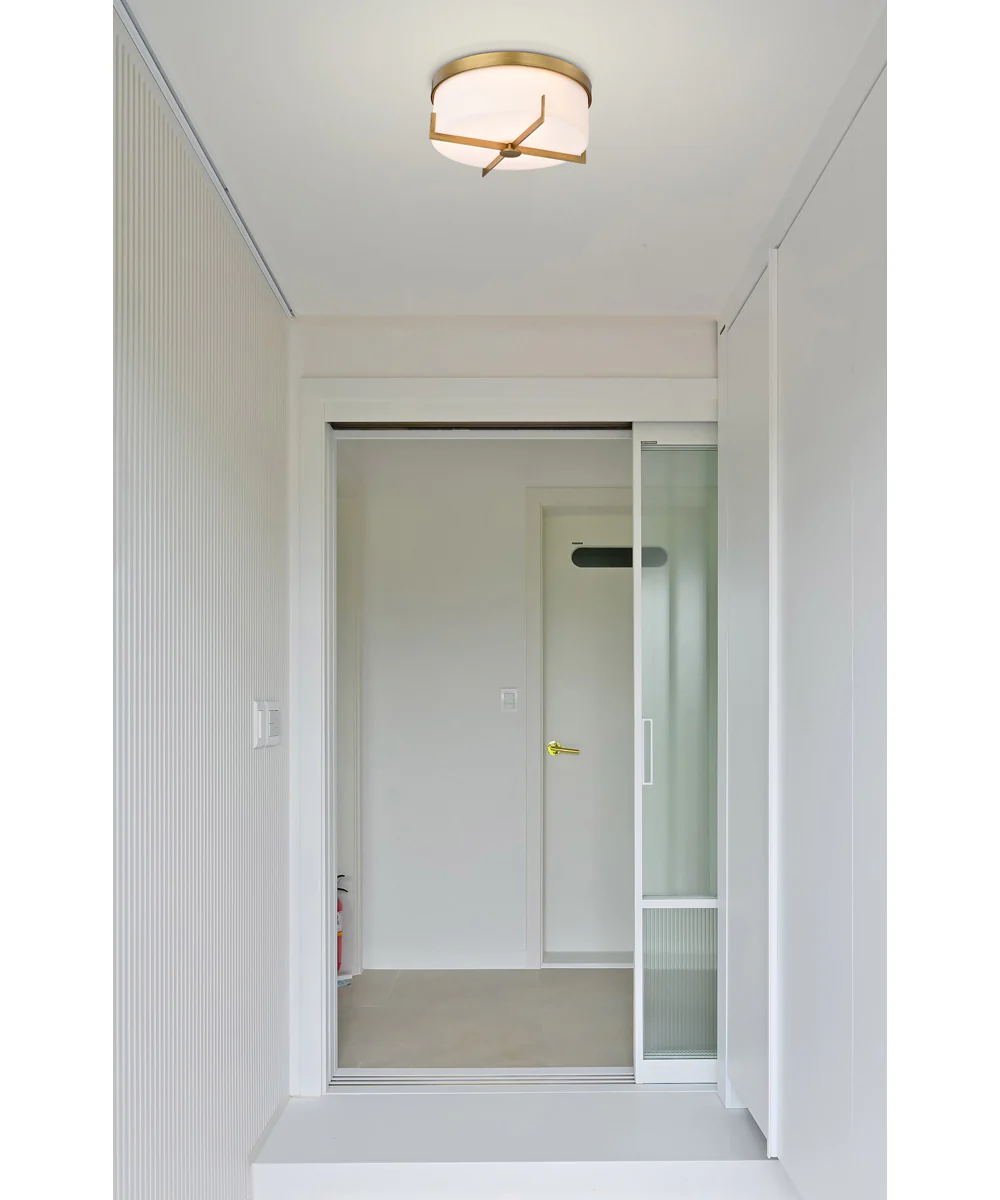 Roselle 3-Light Close-to-Ceiling Natural Brass - Image 2