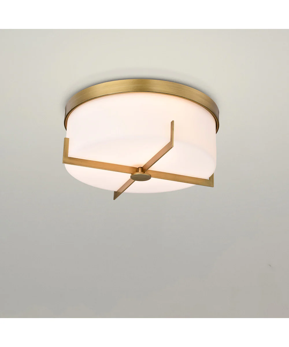 Roselle 3-Light Close-to-Ceiling Natural Brass - Image 3