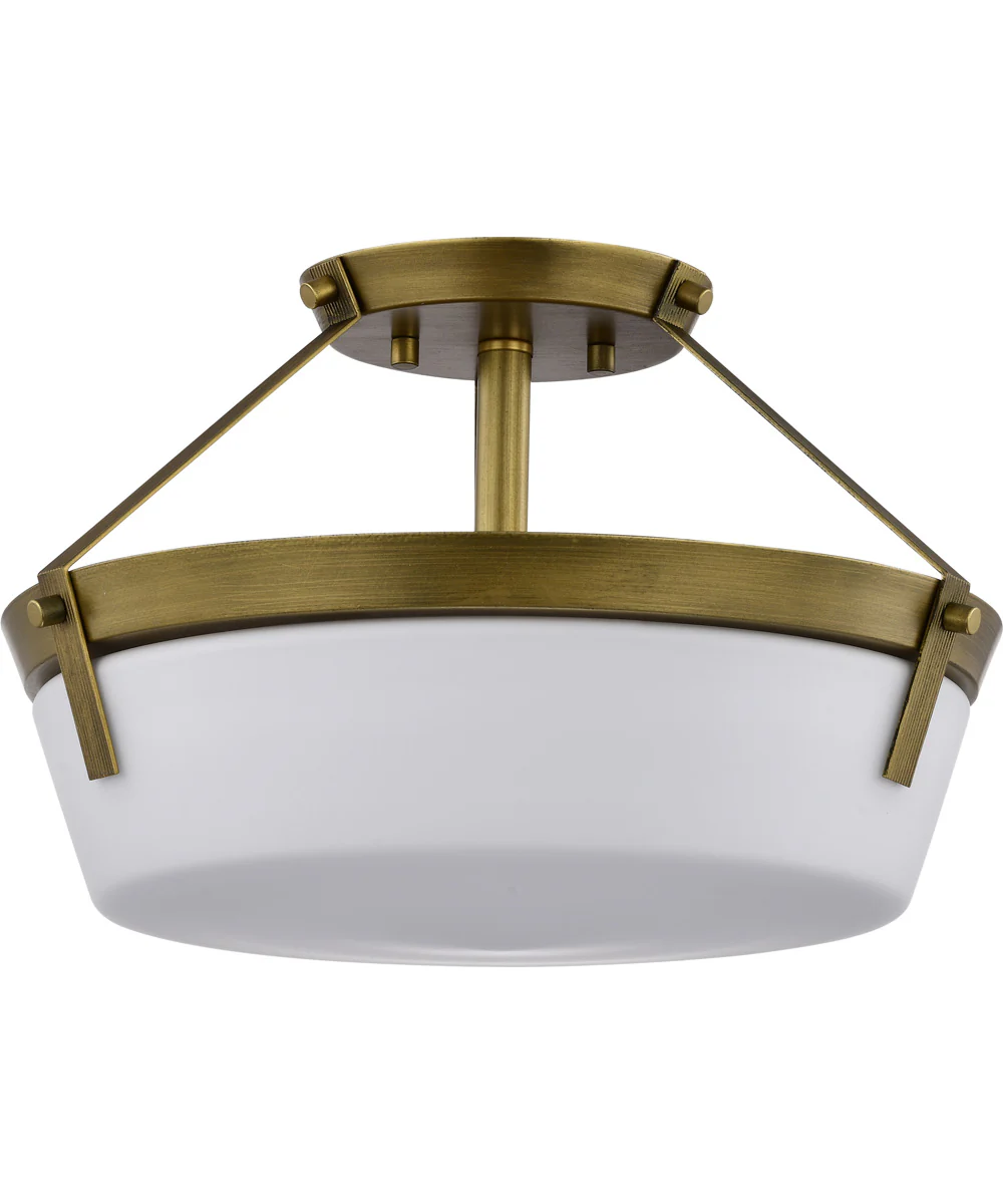 Rowen 3-Light Close-to-Ceiling Natural Brass