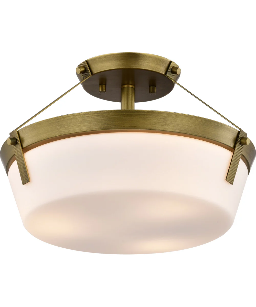 Rowen 3-Light Close-to-Ceiling Natural Brass - Image 6