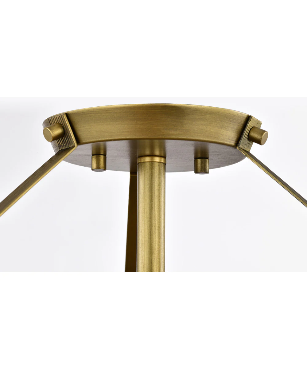 Rowen 3-Light Close-to-Ceiling Natural Brass - Image 8