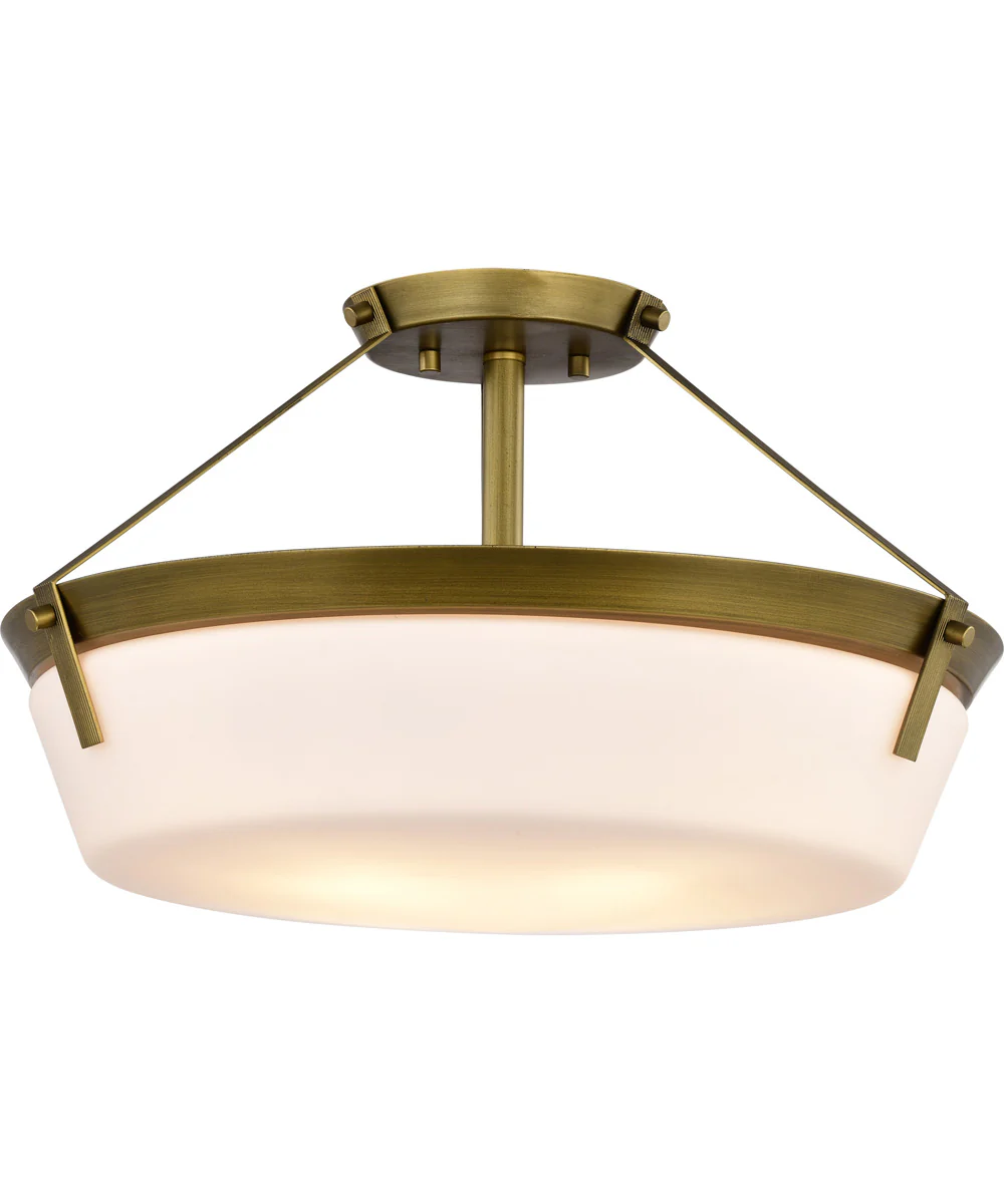Rowen 4-Light Close-to-Ceiling Natural Brass - Image 4