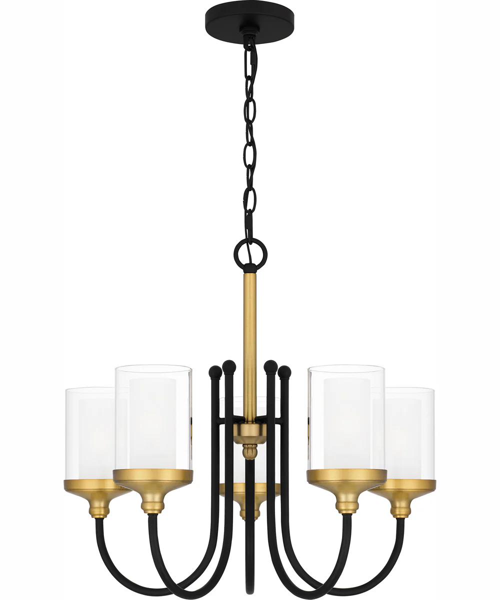 Rowland 5-light Chandelier Matte Black