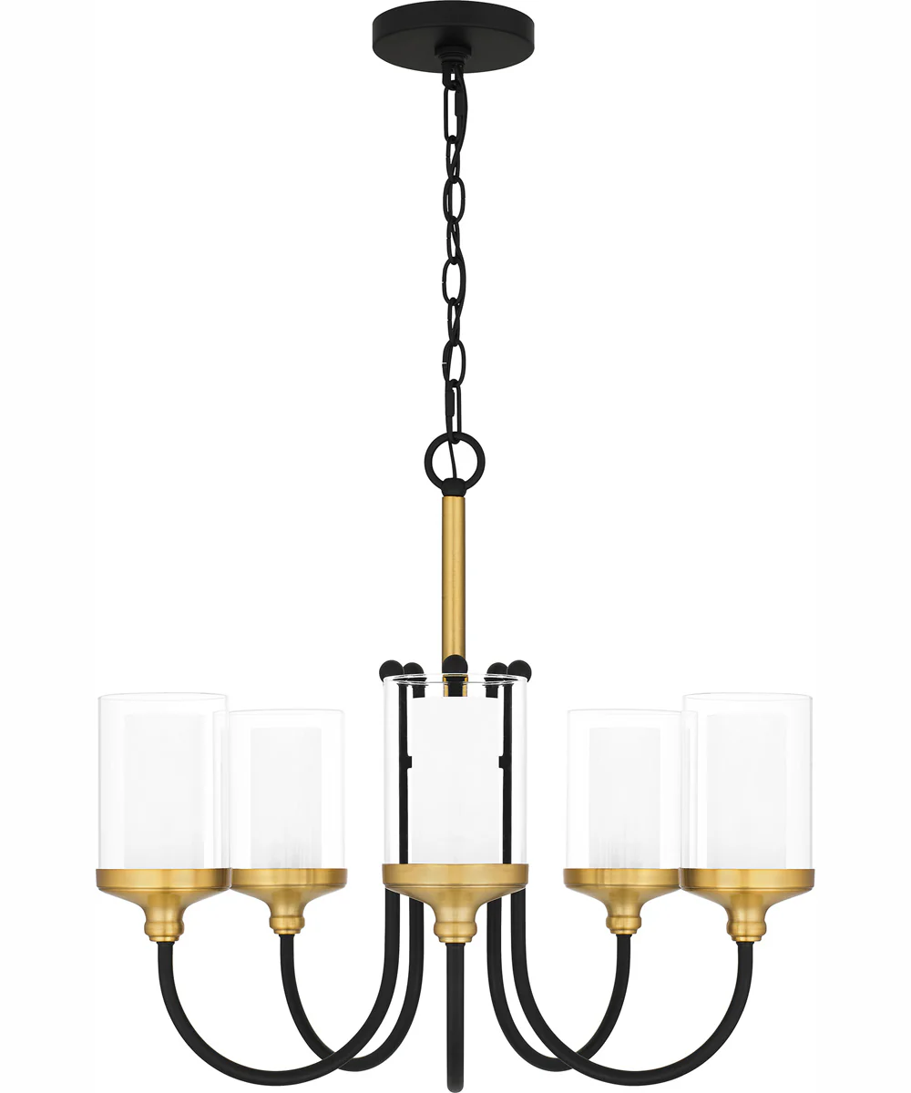 Rowland 5-light Chandelier Matte Black - Image 4