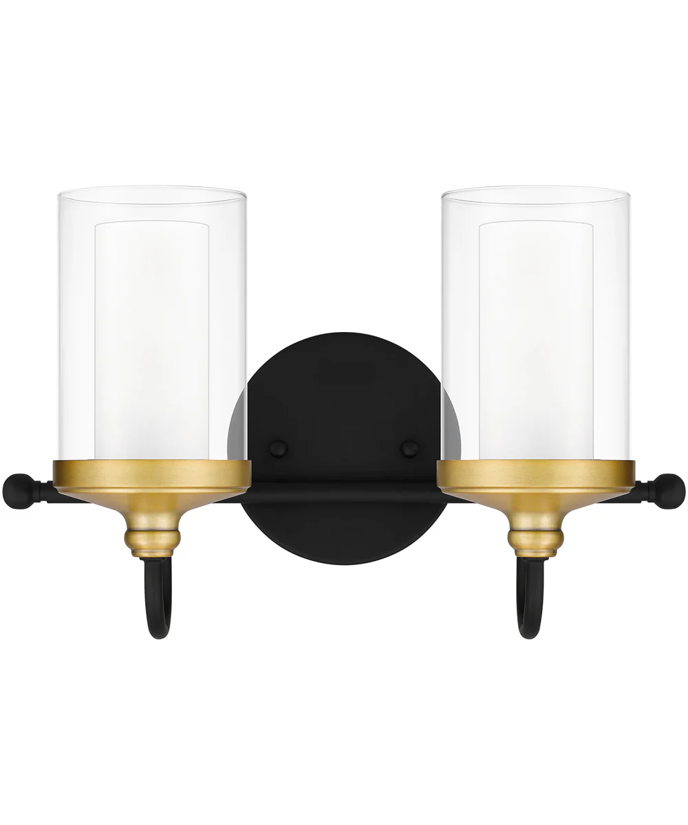 Rowland Medium 2-light Bath Light Matte Black