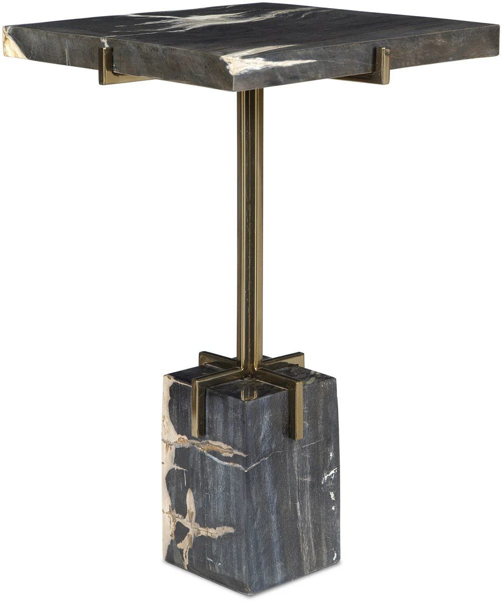 Rowman Petrified Wood Accent Table - Image 4