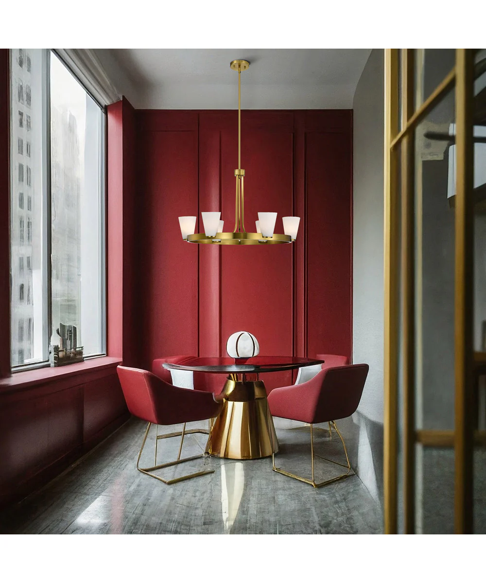 Royale 5-Light Chandelier Burnished Brass - Image 2