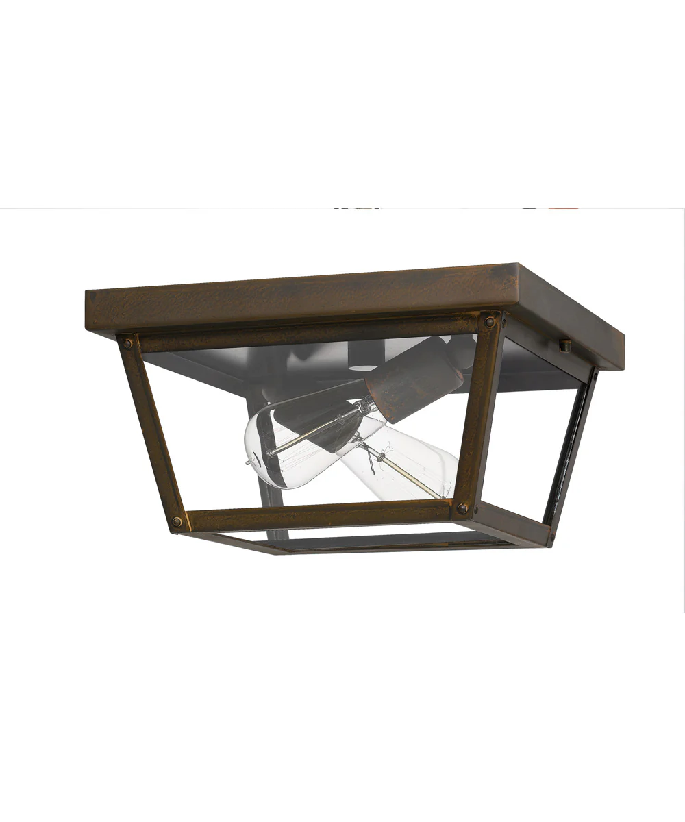 Rue De Royal 2-light Flush Mount Industrial Bronze - Image 3