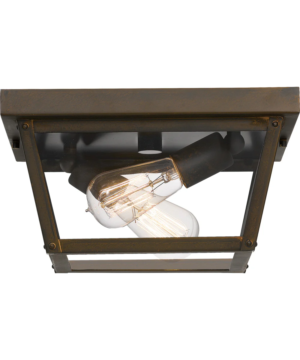 Rue De Royal 2-light Flush Mount Industrial Bronze - Image 4