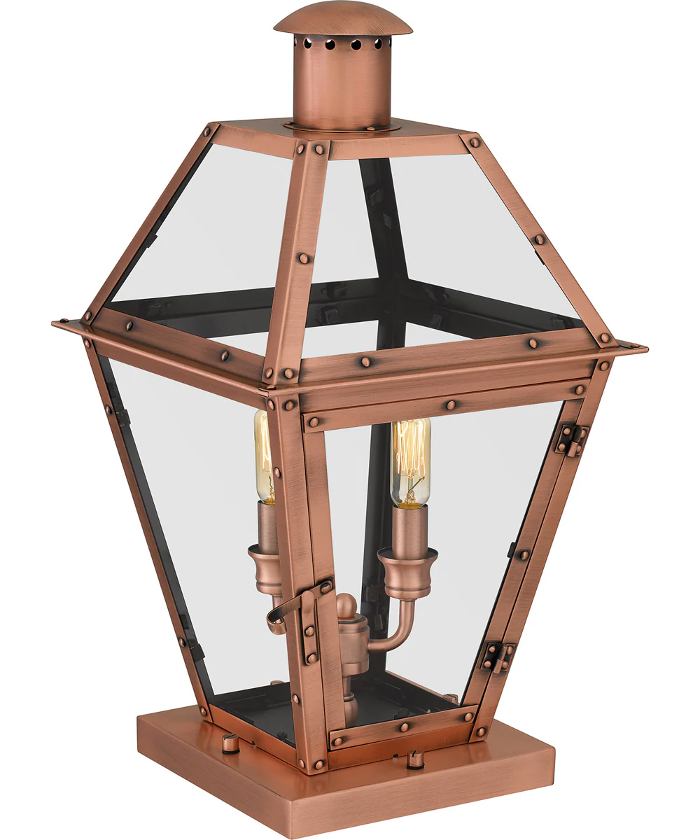 Rue De Royal 2-light Outdoor Post Light Aged Copper - Image 4