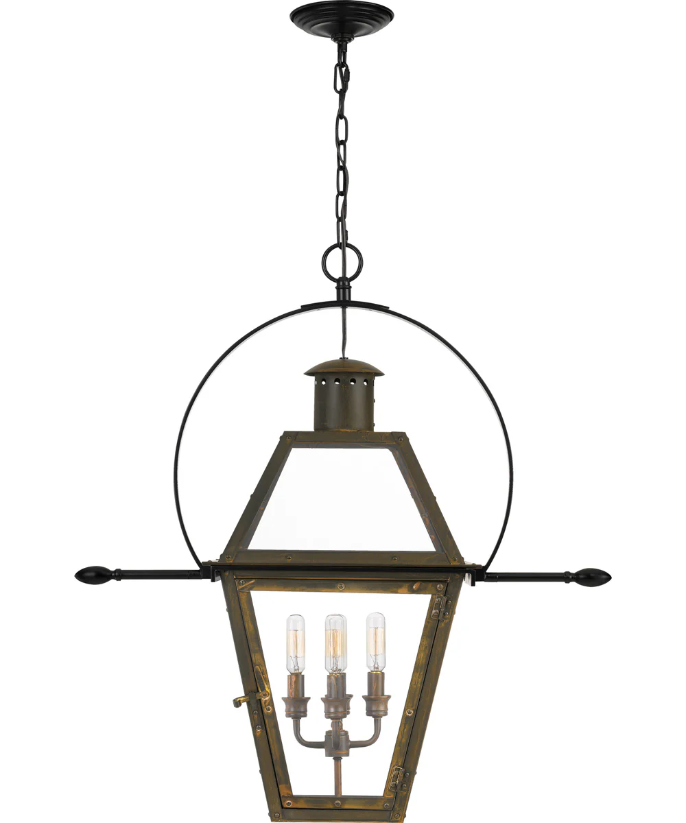 Rue De Royal Extra Large 4-light Outdoor Pendant Light Industrial Bronze - Image 5
