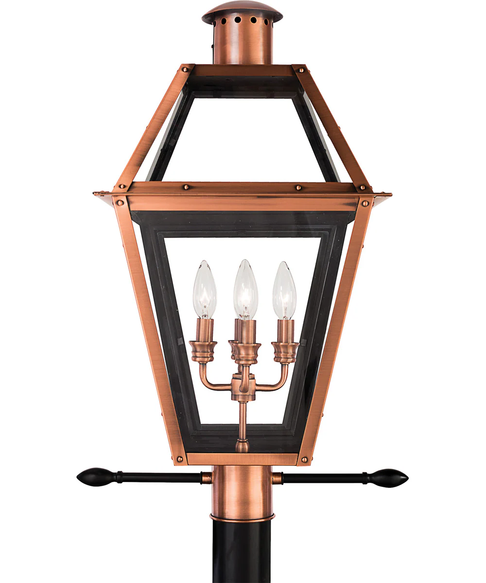 Rue De Royal Extra Large 4-light Outdoor Post Light Aged Copper - Image 4