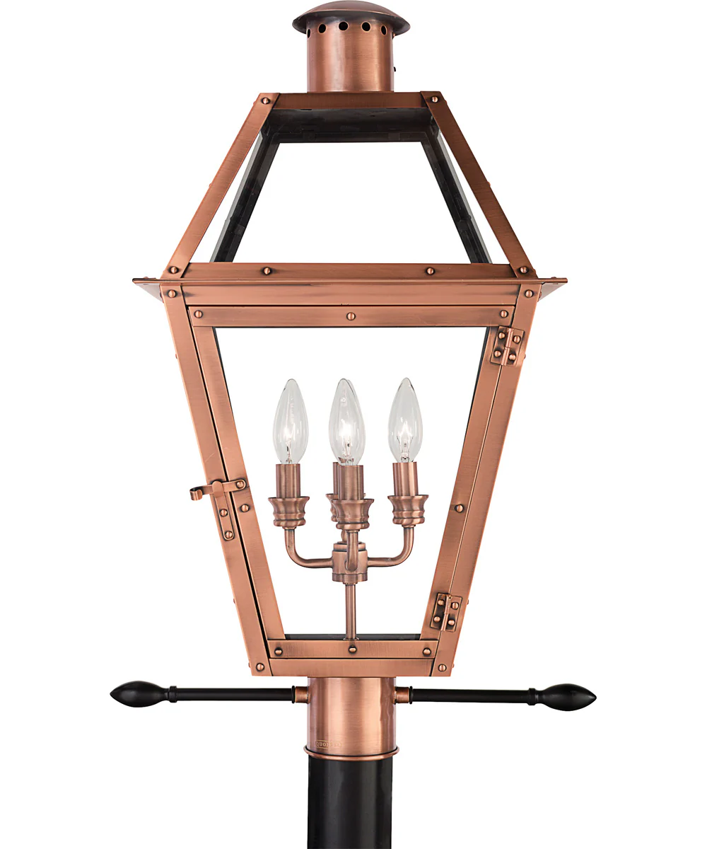 Rue De Royal Extra Large 4-light Outdoor Post Light Aged Copper - Image 5