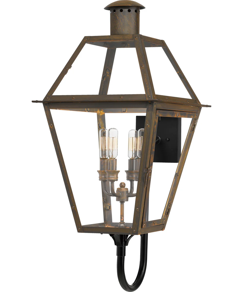 Rue De Royal Extra Large 4-light Outdoor Wall Light Industrial Bronze - Image 2