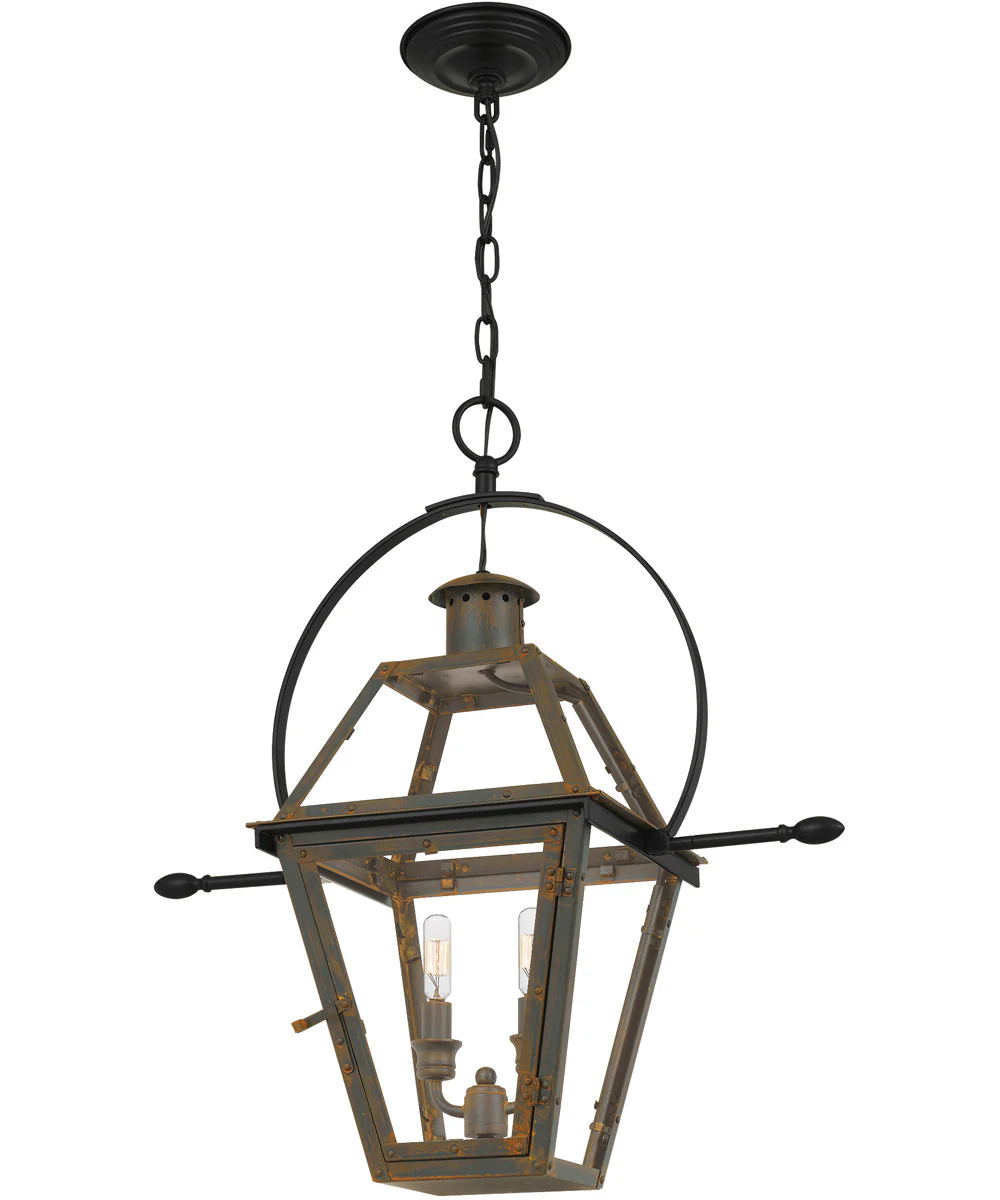 Rue De Royal Large 2-light Outdoor Pendant Light Industrial Bronze - Image 4