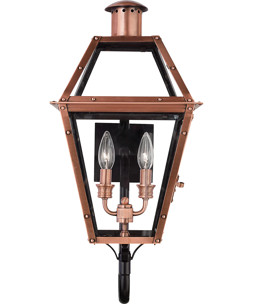 Rue De Royal Large 2-light Outdoor Wall Light Aged Copper - Image 4