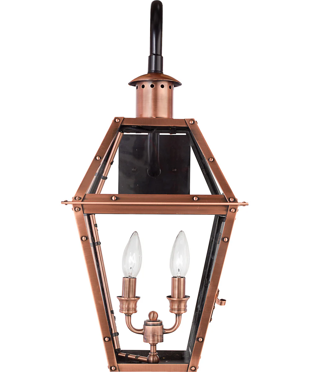Rue De Royal Large 2-light Outdoor Wall Light Aged Copper - Image 4