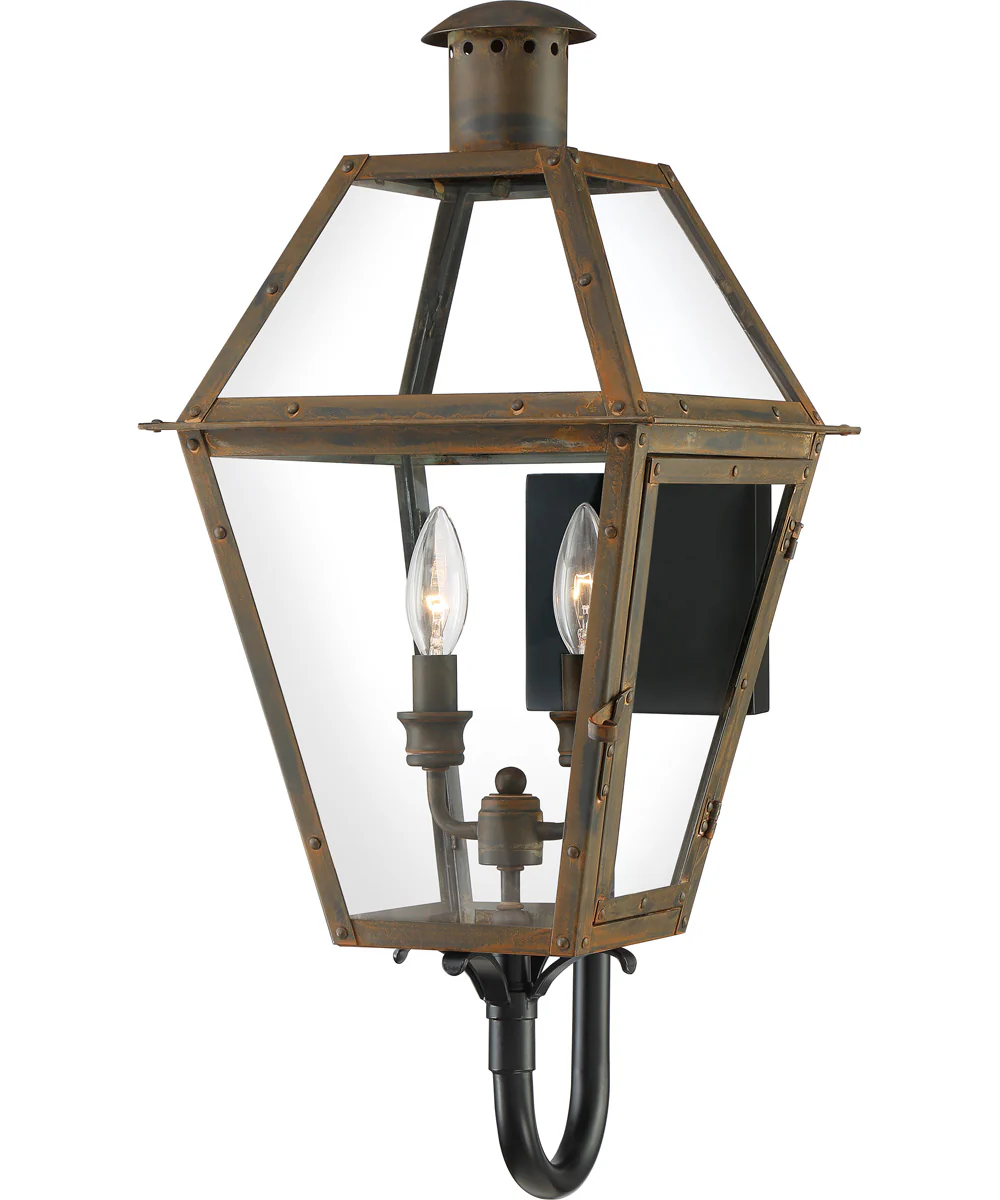 Rue De Royal Large 2-light Outdoor Wall Light Industrial Bronze - Image 2